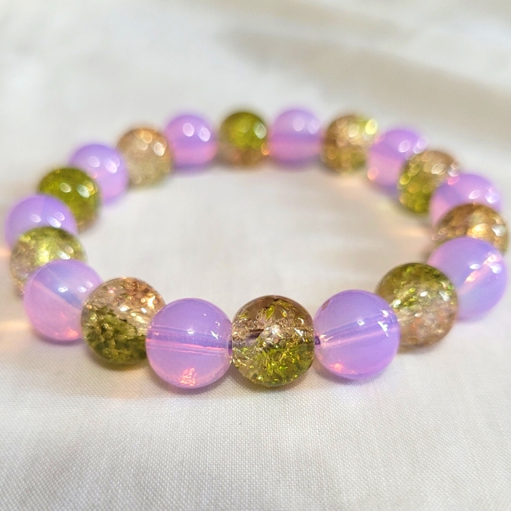 Handmade Sonoma Stretchy Glass Bead Chakra Bracelet - Picture 4 of 7